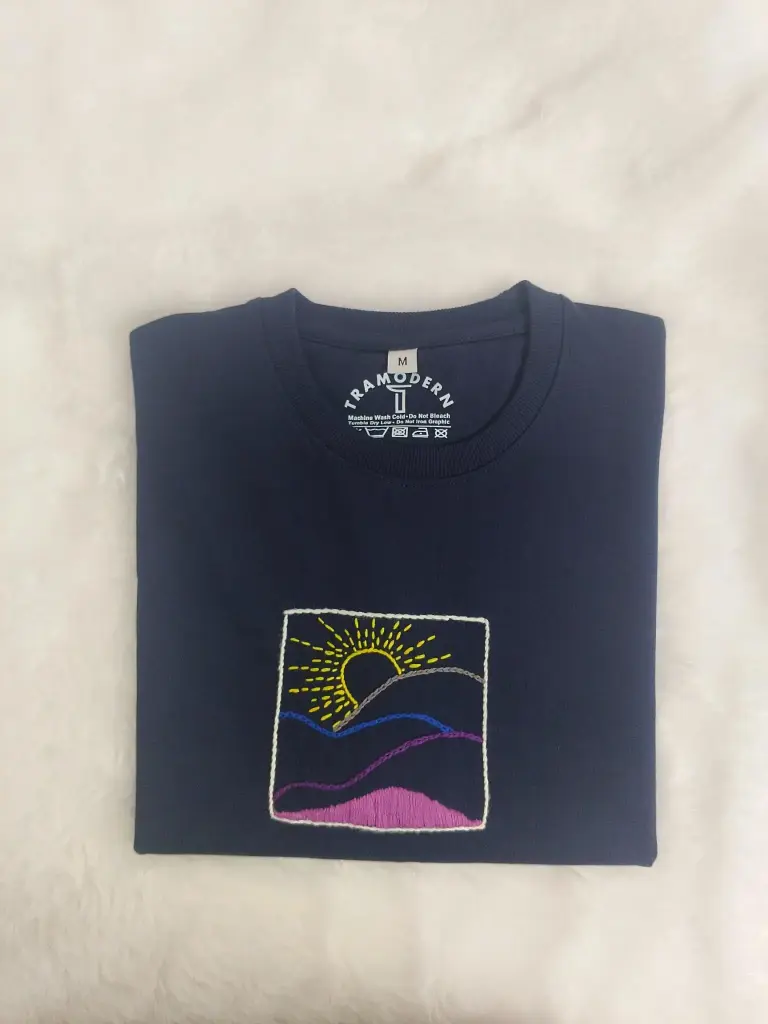 Landscape Embroidered  T-shirt