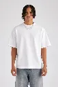 Unisex white oversized boxifit Tee