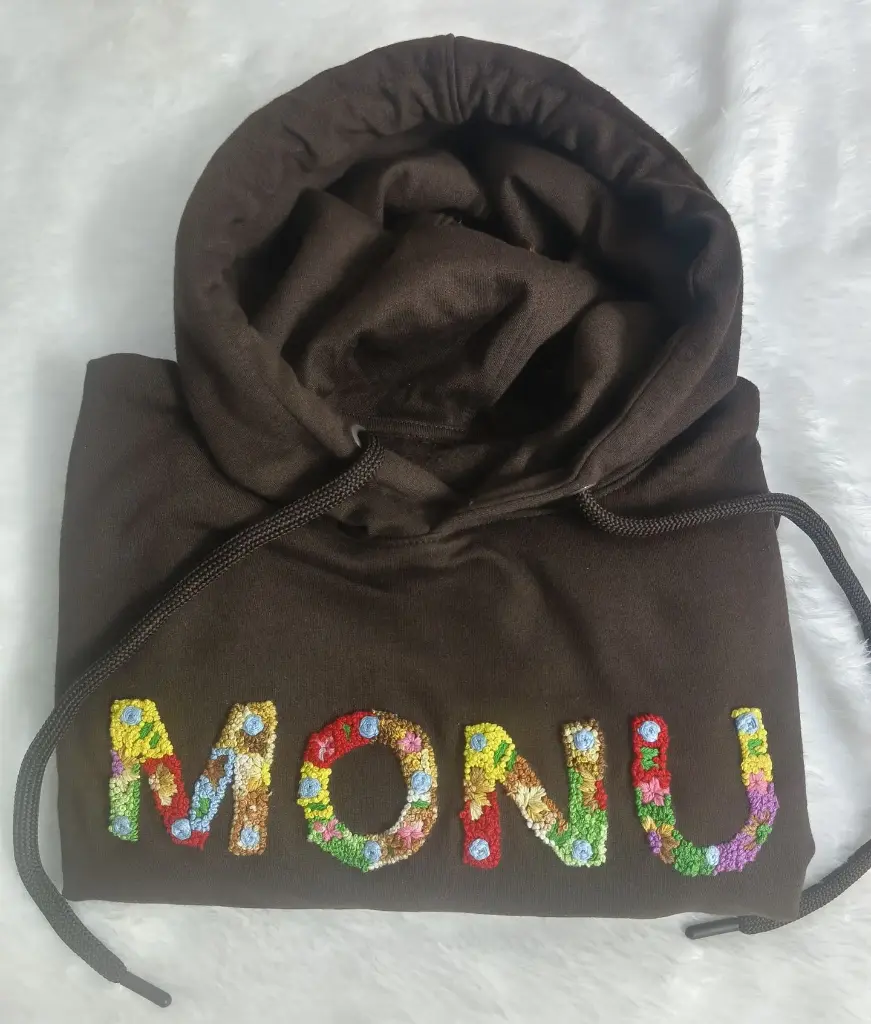 Customize hand stitched hoddie