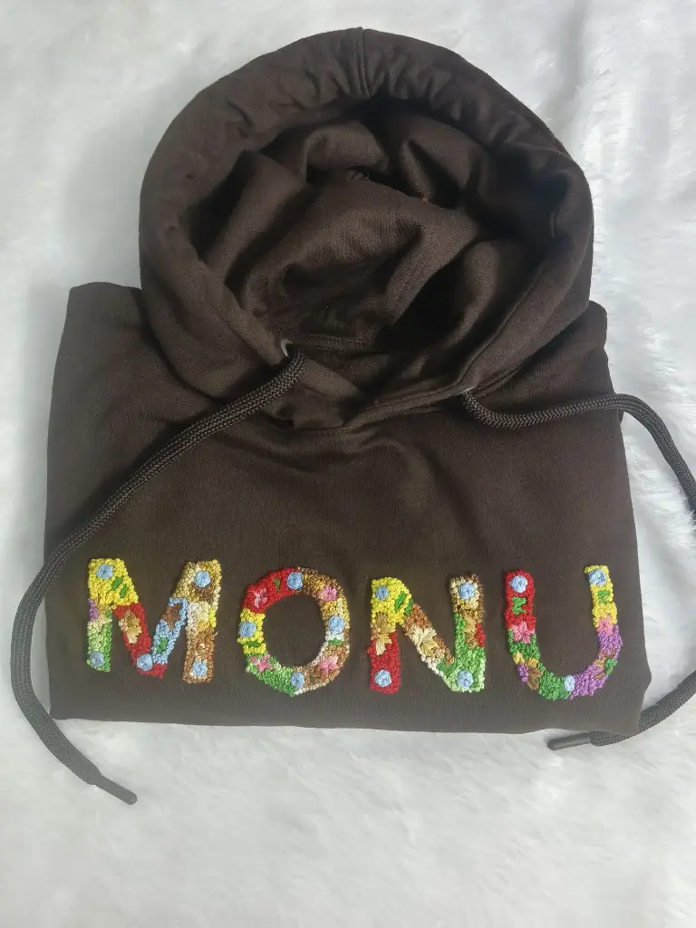 Customize hand stitched hoddie