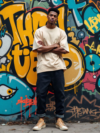 Unisex Beige Oversized boxifit Tee