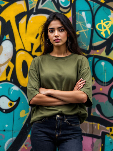 Unisex Olive Oversized boxifit Tee