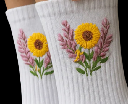 Hand Embroidered Socks
